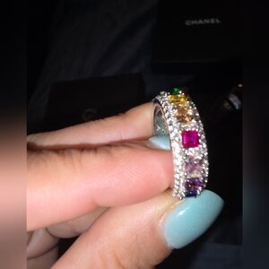 Sale FINE JEWELRY Rainbow Eternity Band Very Shiny & Classic! Retails $750